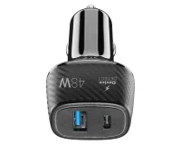 Car Charger Cellularline 18W+ PD 30W, 48W, Black