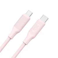 Charge and Sync Cable XO NB-Q265B, USB Type-C/USB Type-C, 1m, Pink 2