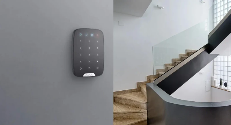 Wireless Touch Keypad Ajax KeyPad, Black 2