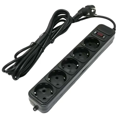 Power Strip Ultra Power UP3-B-10PPB, 5 Outlets, 3m, Black
