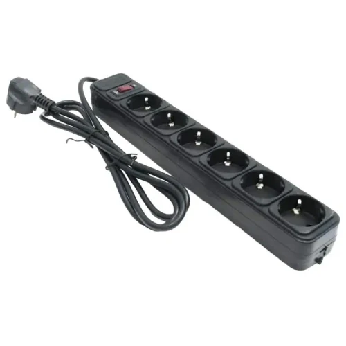 Power Strip Ultra Power UP6-B-15PPB, 6 Outlets, 4,5m, Black