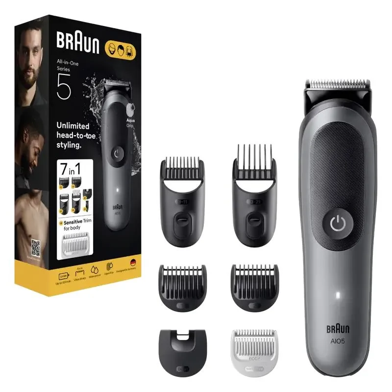 Men's Trimmer Braun AIO5520, Grey 5
