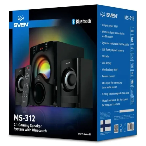 Audio System 2.1 CH SVEN MS-312, Black