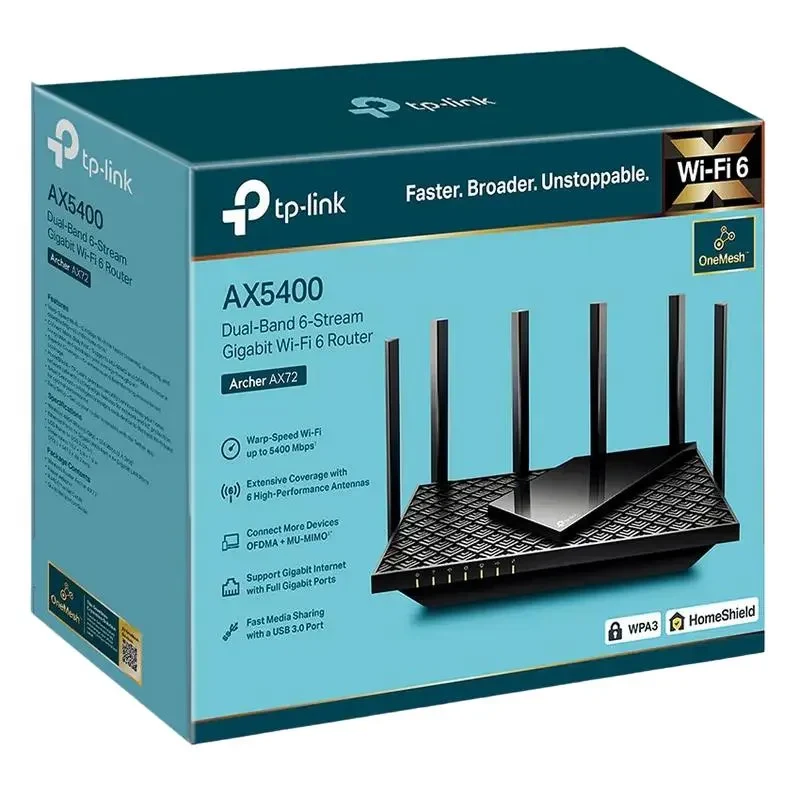 Wireless Router TP-LINK Archer AX72, Black 4