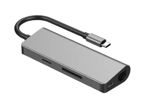 Docking Station Gembird A-CM-COMBO5-05, Grey