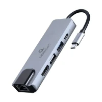 Docking Station Gembird A-CM-COMBO5-04, Grey 2
