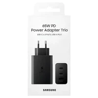 Wall Charger Samsung Trio Fast Travel Charger EP-T6530, 65W, Black