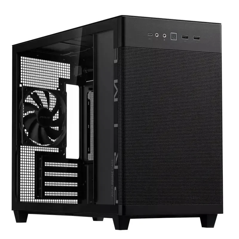 PC Case ASUS Prime AP201 Tempered Glass Edition, Mini-Tower, Black 6