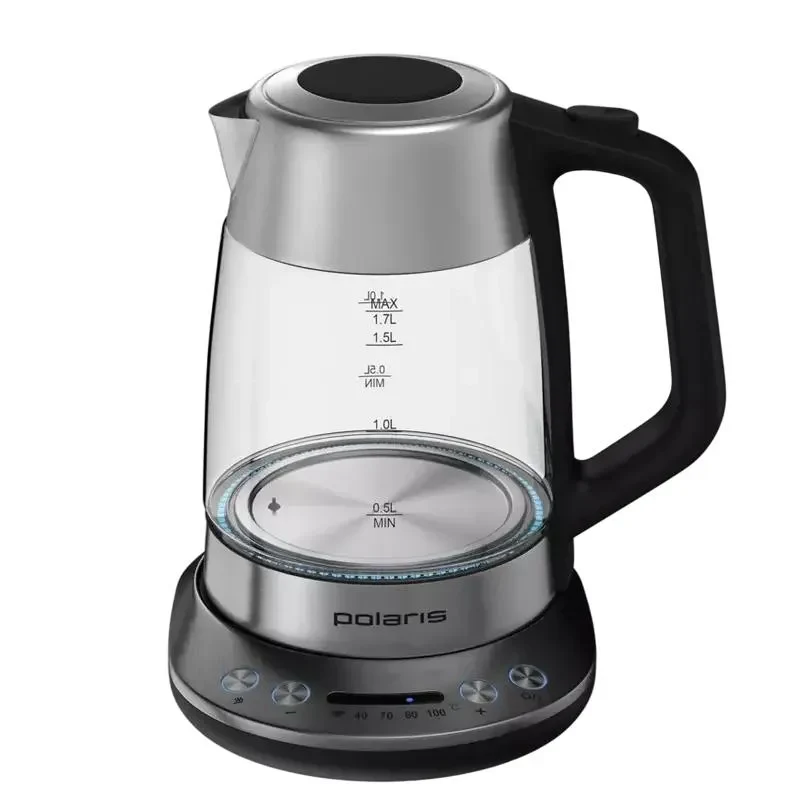 Electric Kettle Polaris PWK1775CGLD, Silver 4
