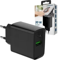 Wall Charger Gembird TA-UC-PDQC20-01-BK, 20W, Black