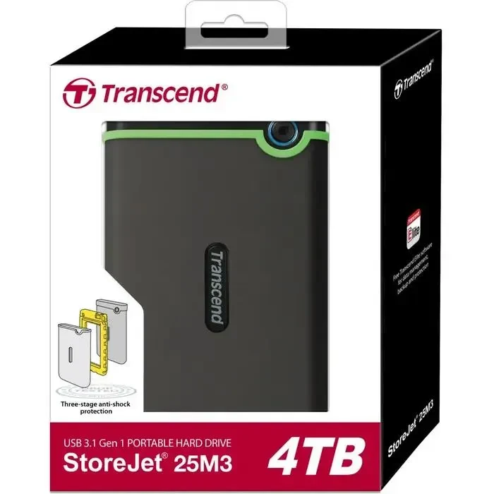 External Portable HDD Transcend StoreJet 25M3S, 4 TB, Iron Gray (TS4TSJ25M3S) 3