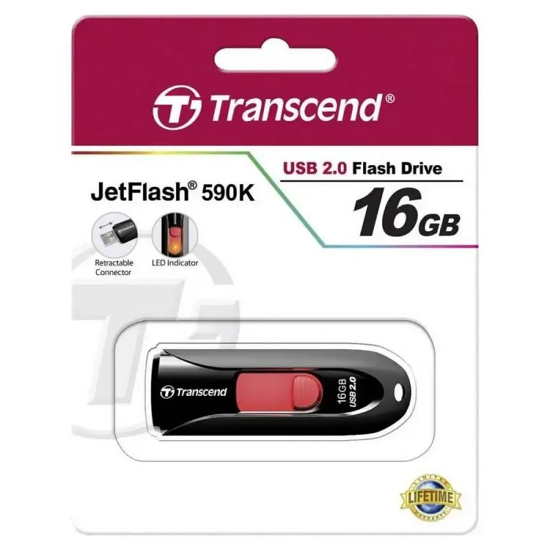 USB Flash Drive Transcend JetFlash 590, 16GB, Black 3