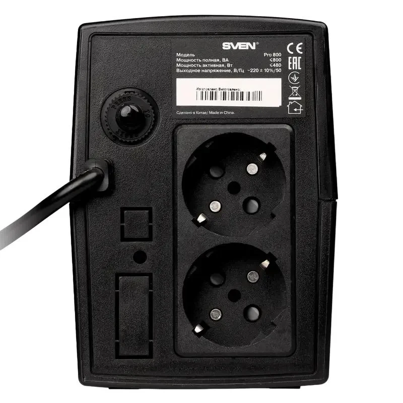 Uninterruptible Power Supply SVEN Pro  800, Line-interactive, 800VA 2