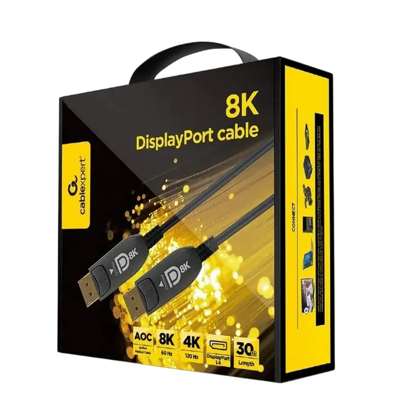 Video Cable Cablexpert AOC Premium Series, DisplayPort (M) - DisplayPort (M), 30m, Black 2