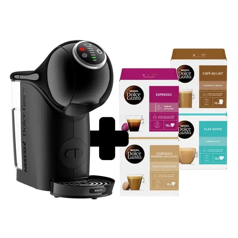 Capsule Coffee Maker Krups Genio S Plus + Capsules Nescafe Dolce Gusto, 1500W, Black 4