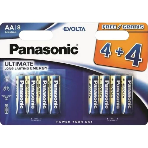 Cell Batteries Panasonic LR03EGE, AAA, 8pcs.
