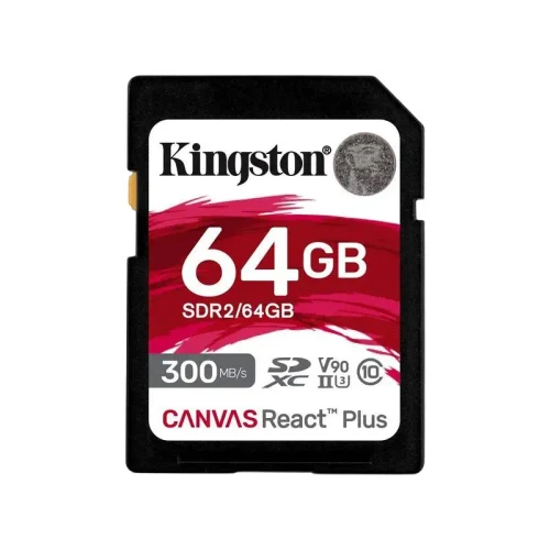 Memory Card Kingston Canvas React Plus, 64GB (SDR2/64GB)