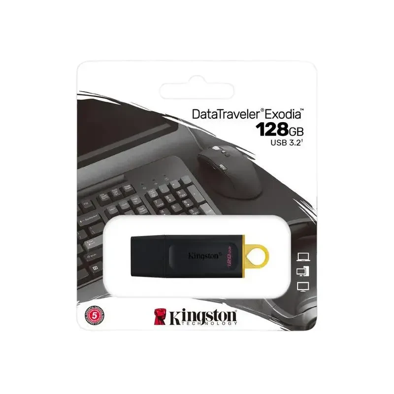 USB Flash Drive Kingston DataTraveler Exodia, 128GB, Black/Yellow 2