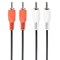 Audio Cable Cablexpert CCA-2R2R-6, 2x RCA (M) - 2x RCA (M), 1,8m, Black
