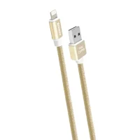 Charge and Sync Cable Xpower Lightning Cable, Metal, USB Type-A/micro-USB, 1m, Gold
