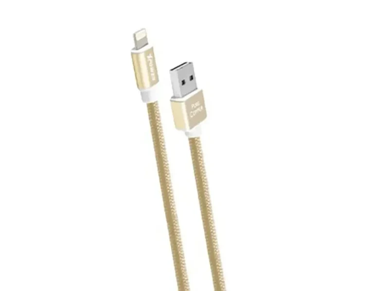 Charge and Sync Cable Xpower Lightning Cable, Metal, USB Type-A/micro-USB, 1m, Gold 2
