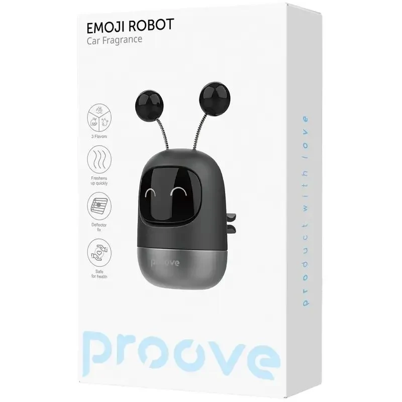 Car air freshener Proove Emoji Robot Happy, Black 3