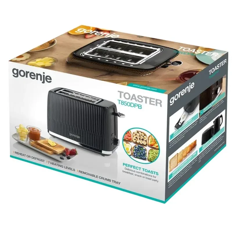 Toaster Gorenje T850DPB, Black 5