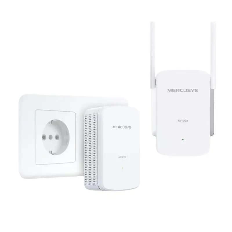 Wi-Fi + Powerline adapter MERCUSYS MP510 KIT, AV1000, 1000 Mbps, White 2