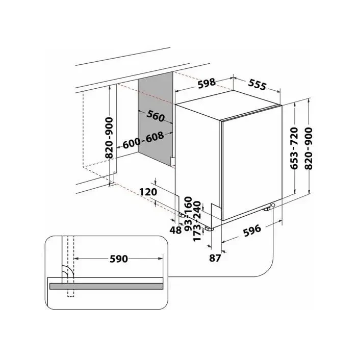 Dishwasher Whirlpool WIP 4T233 PFEG B, White 2