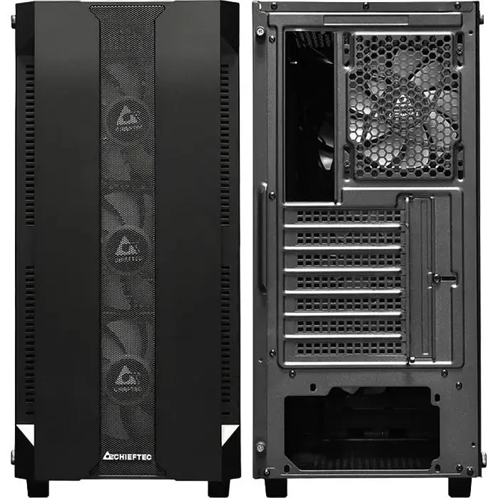 PC Case Chieftec GS-01B-OP, Midi-Tower, ATX, Black 4