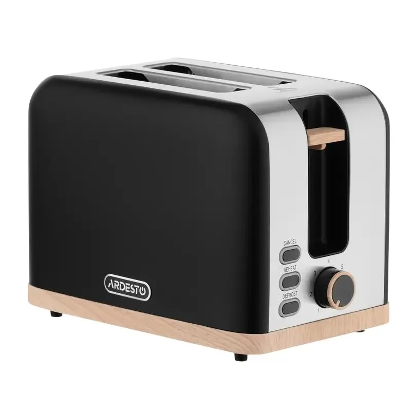 Toaster Ardesto T-F420BWD, Black | Stainless Steel 4