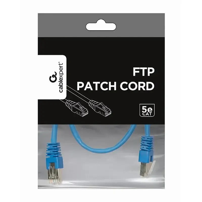 Patch cord Cablexpert PP22-0.5M/B, Cat5e FTP, 0,5m, Blue 2