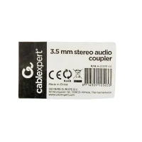 Audio Adapter Cablexpert A-3.5FF-01, 3.5mm 3-pin (F) - 3.5mm 3-pin (F), Black