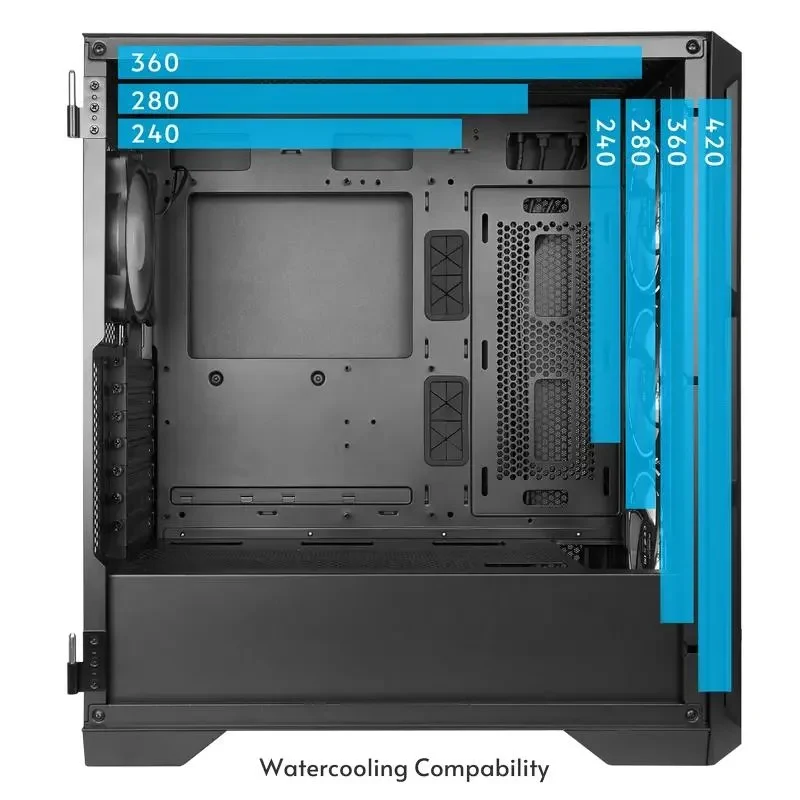 PC Case Chieftec APEX Lumo, Midi-Tower, w/o PSU, Black 8