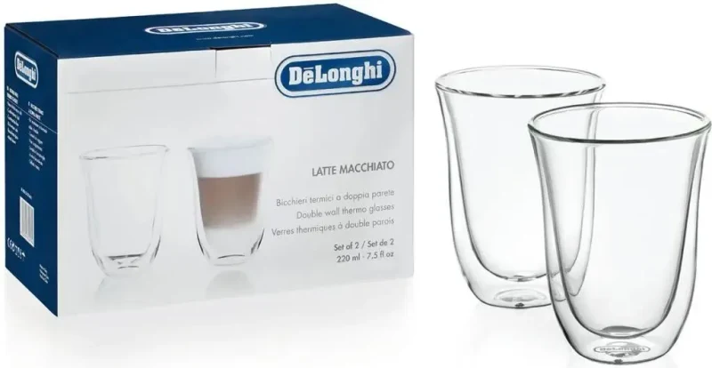 Glass cups DeLonghii DLSC312, 330ml 2pcs 3