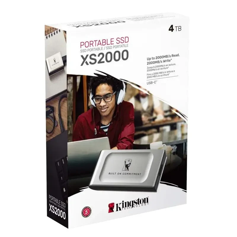 External Portable SSD Kingston XS2000 BoC, 4 TB, Silver (SXS2000/4000GA) 2