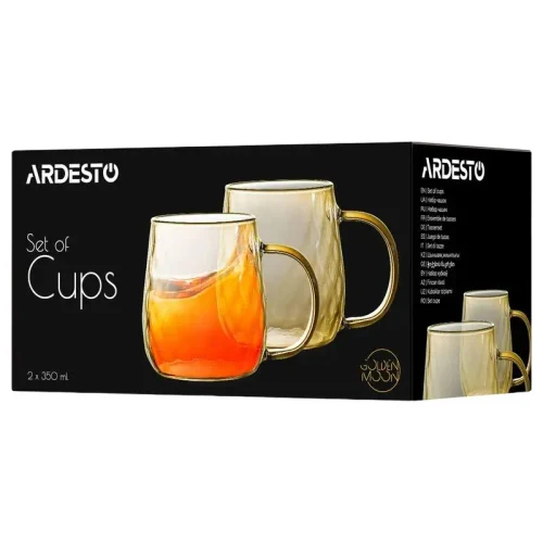 Set of gasses Ardesto 350 ml, 2 pcs, Golden