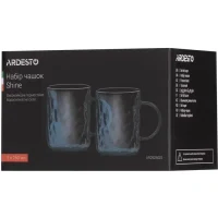 Set of cups Ardesto Shine AR2626GG, 260 ml, 2 pcs, Grey