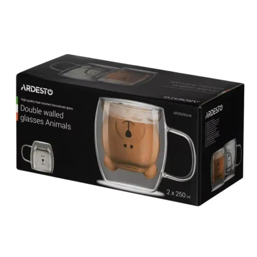 Set of cups Ardesto AR2625GHA, 250 ml, 2 pcs, Transparent