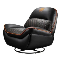 Gaming Chair Cougar Overlord, PU Leather, Black | Orange 4