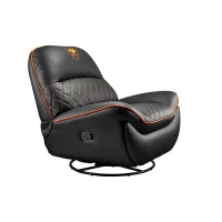 Gaming Chair Cougar Overlord, PU Leather, Black | Orange