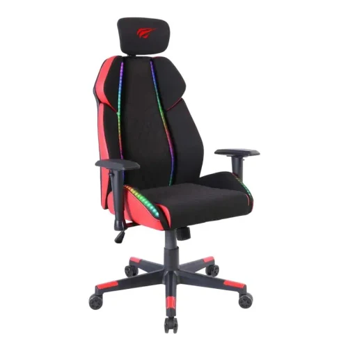 Gaming Chair Havit GC938, PU Leather, Black | Red
