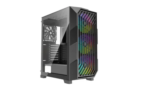 Carcasa XILENCE BREEZE II (XG181) / w/oPSU / Side panel / 3x ARGB 120mm + 1x120mm / ATX / Black