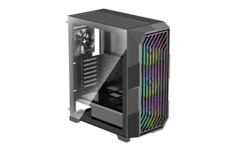 Carcasa XILENCE BREEZE II (XG181) / w/oPSU / Side panel / 3x ARGB 120mm + 1x120mm / ATX / Black 2