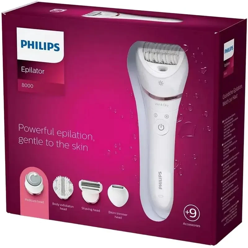 Epilator PHILIPS BRE740/10, White 6