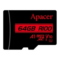 Memory Card Apacer microSDHC UHS-I U1 Class 10, 64GB  3