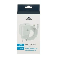 Wall Charger Rivacase PS4101 WD5, 20W, White 14