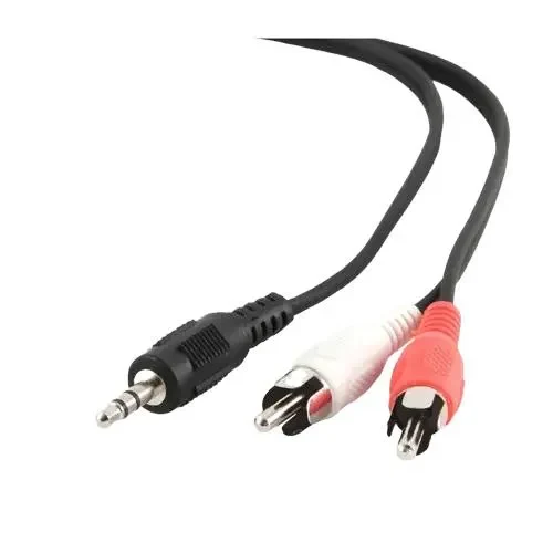 Audio Cable Cablexpert CCA-458-5M, 3.5mm 3-pin (M) - 2x RCA (M), 5m, Black