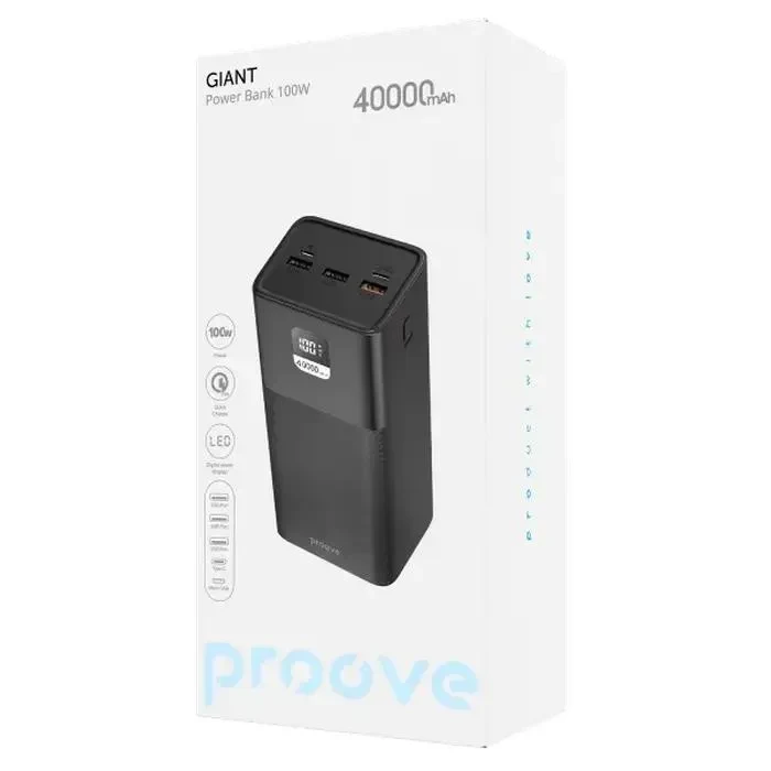 Power Bank Proove Giant, 40000mAh, Black 4
