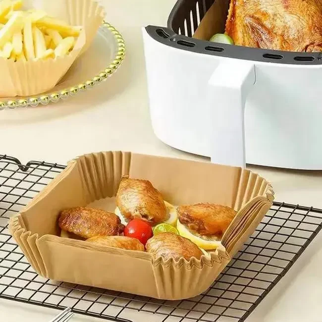 Square Air Fryer Paper 16x16x4 , 50 pcs 3